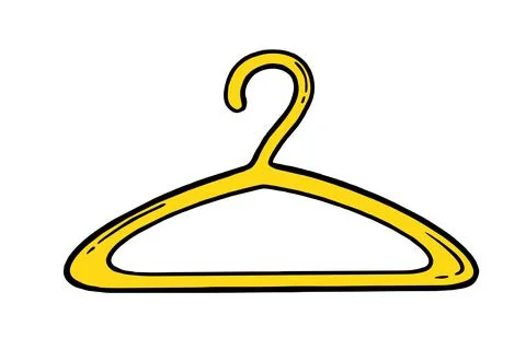 Hanger doodle Hand made needlework Vector illustration on white Stock Illustration