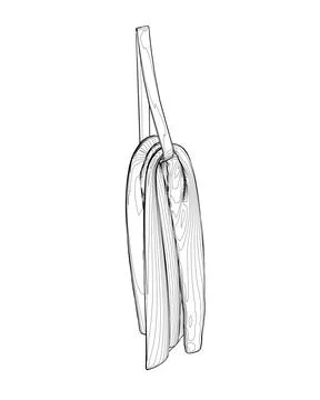 Hanger Elements of Bathroom. Vector illustration of Hanging Towel. Hotel towe Stock Illustration