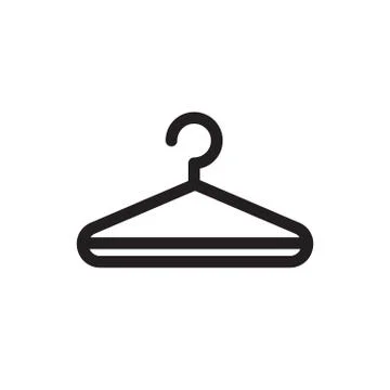 Hanger flat. Cleaning and Laundry Service Company icon Stock Illustration