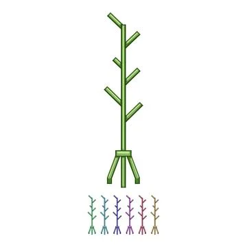 Hanger hat stand cartoon vector graphic イラスト素材