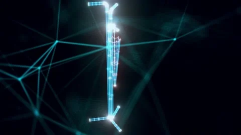Hanger hologram Close up Video stock 154762658