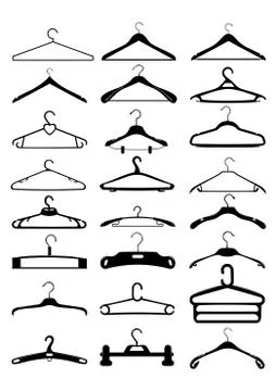 Hanger icon isolated on white background Illustrazione stock