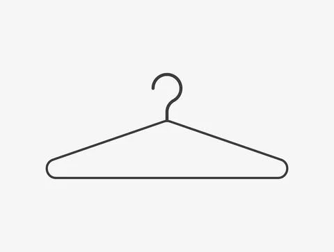 Hanger icon outline vector. Clothes hanger symbol Stock Illustration