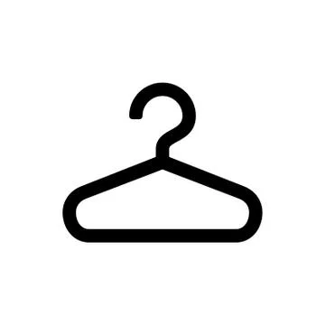 Hanger icon for simple flat style ui design Stock Illustration