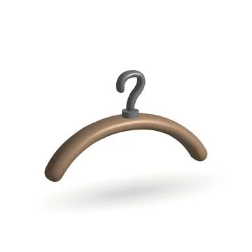 Hanger isolated vector 3d icon. dress hanger 3d illustration. Illustrazione stock