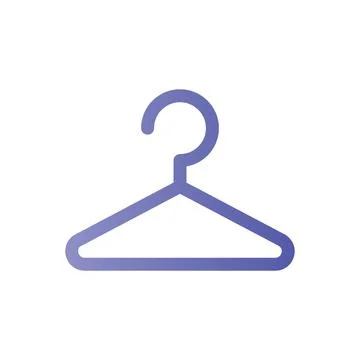 Hanger Line Gradient icon Stock Illustration