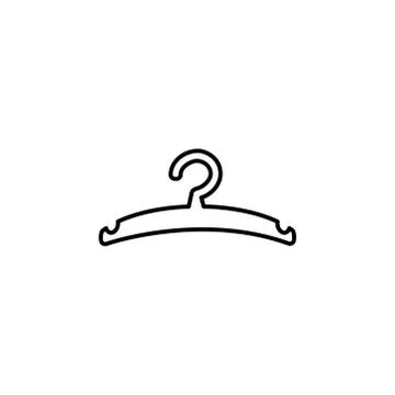 Hanger Line Icon In Flat Style Vector For Apps, UI, Websites. Black Icon Stock Illustration