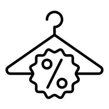Hanger line icon vector illustration isolated on white background Stock Illustration