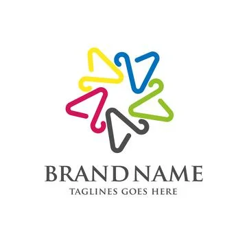 Hanger line star logo Stock Illustration
