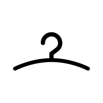 Hanger outline icon. Vector graphics Stock Illustration