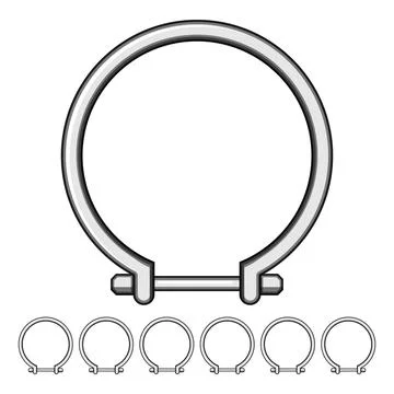 Hanger pipe clamp cartoon vector graphic Stock Illustration