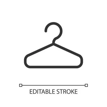 Hanger pixel perfect linear ui icon Stock Illustration
