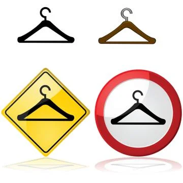Hanger signs Stock Illustration