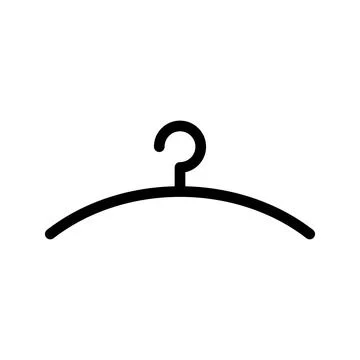 Hanger vector icon isolated on white background Stock Illustration