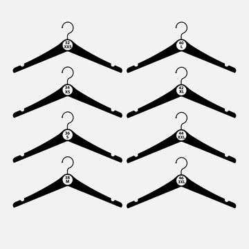 Hangers with different sizes Stock Illustration
