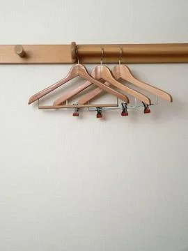 Hangers on the wall Stock-Fotos