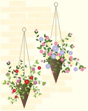 Hanging basket Stock Illustration