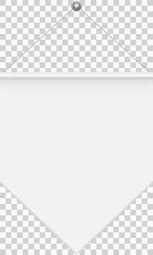 Hanging blank flag on a string ready for decoration and custom design displ.. Stock Illustration