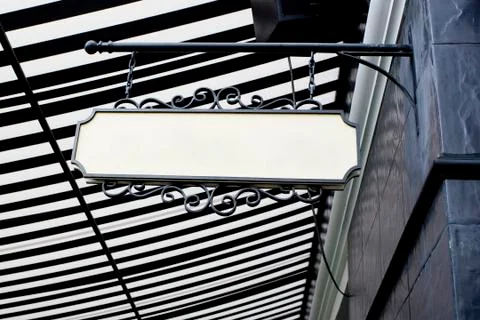 Hanging board - white blank Stock Photos