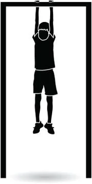 Hanging boy Stock Illustration