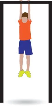 Hanging boy Stock Illustration