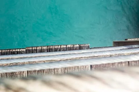 Hanging bridge edge Stock Photos