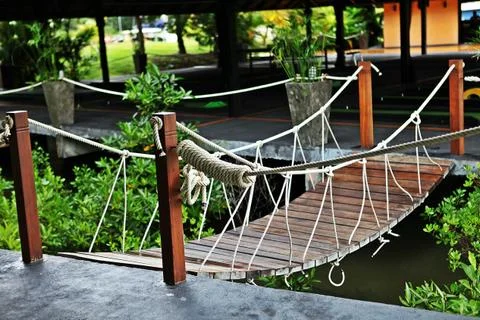 Hanging bridge Stock Photos