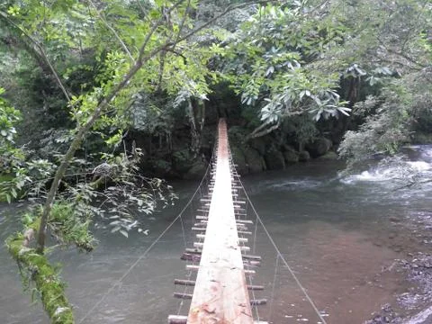 Hanging Bridge Foto stock