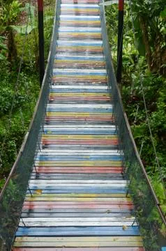 Hanging bridge Stock Photos
