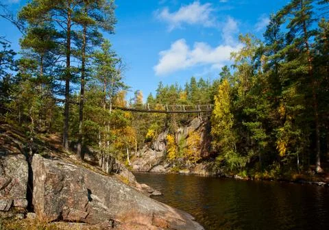 Hanging bridge Stock Photos