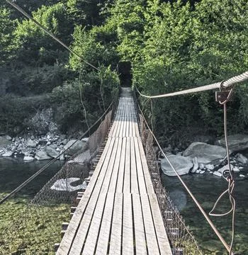 Hanging bridge Foto stock