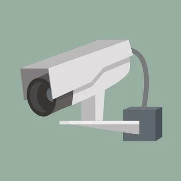 Hanging CCTV Security camera vector 스톡 일러스트