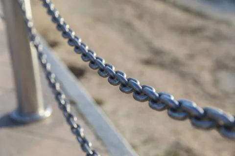 Hanging chain between two posts Stock Photos