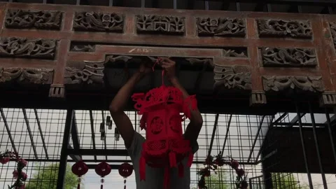 Hanging chinese lantern Stock-Footage 138651250