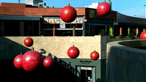 Hanging Christmas Balls Stock Footage 120939762