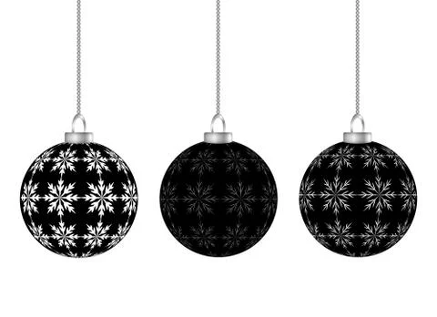 Hanging christmas balls Stock Illustration