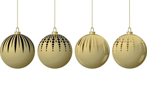Hanging christmas balls Stock Illustration