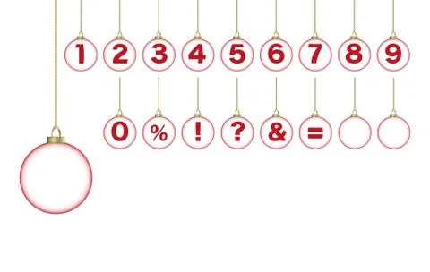 Hanging christmas balls Stock Illustration