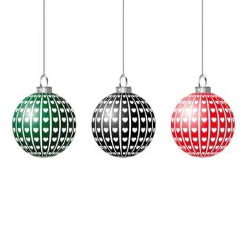 Hanging  christmas balls Stock Illustration