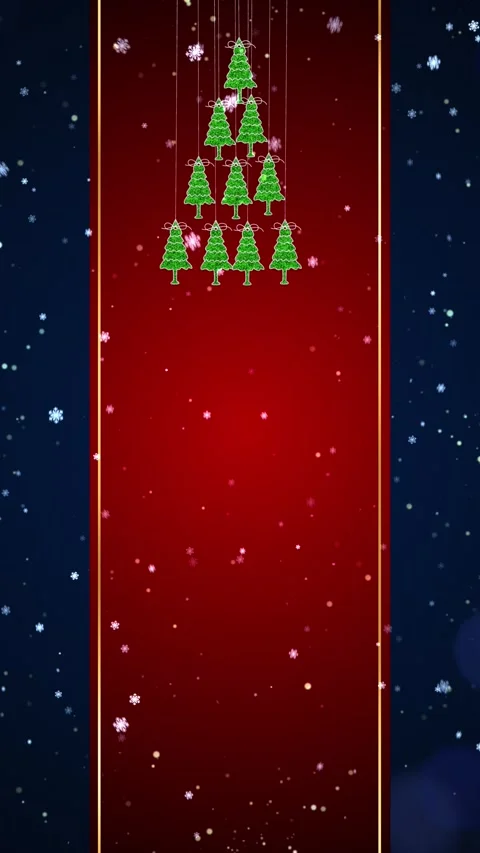 Hanging Christmas Trees Seamlessly Loopable Vertical Background Stock Footage 317871308