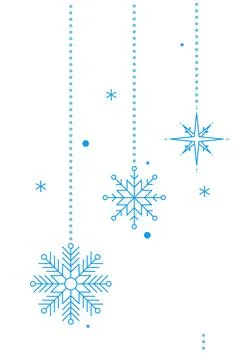 Hanging Christmas vector snowflakes creating festive winter atmosphere Stock Illustration