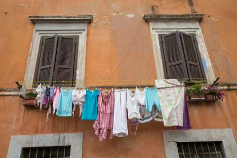 Hanging clothes, Stock Photos