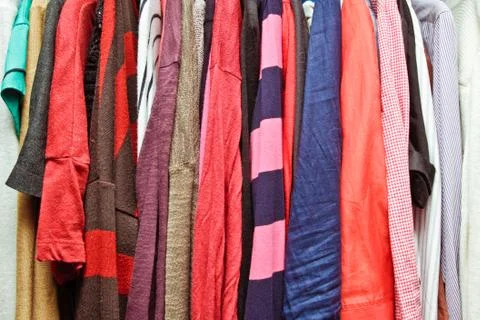 Hanging clothes Stock Photos