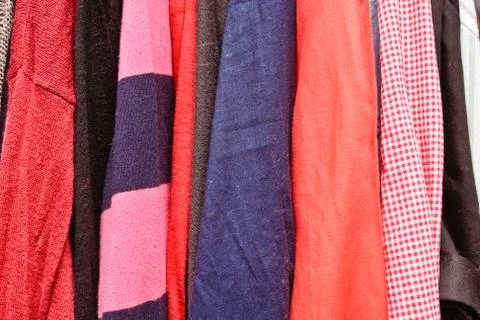 Hanging clothes Stock Photos