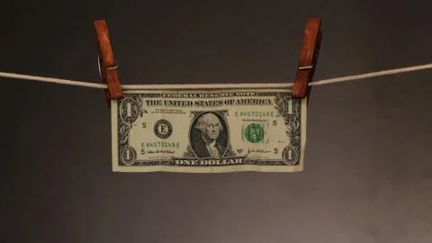 Hanging from the clothesline Stock Photos