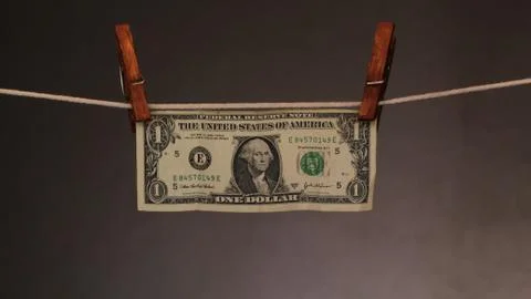 Hanging from the clothesline Stock Photos