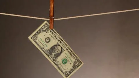 Hanging from the clothesline Stock Photos