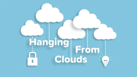 Hanging From Clouds After Effects stock