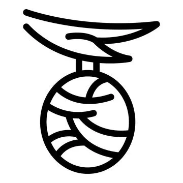 Hanging cocoon icon outline vector. Moths development life cycle Stockillustratie