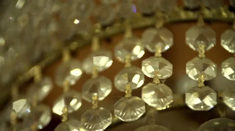 Hanging crystals close up short pan 스톡 동영상 45918558